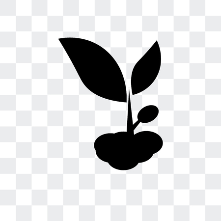 Growing Plant vector icon isolated on transparent background, Growing Plant logo conceptのイラスト素材