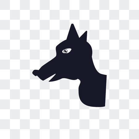 Dog vector icon isolated on transparent background, Dog logo conceptのイラスト素材