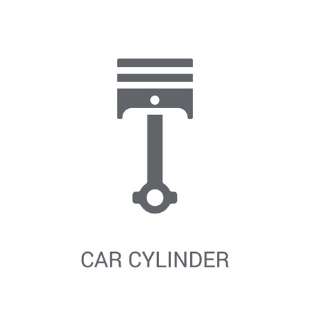 car cylinder icon. Trendy car cylinder logo concept on white background from car parts collection. Suitable for use on web apps, mobile apps and print media.のイラスト素材