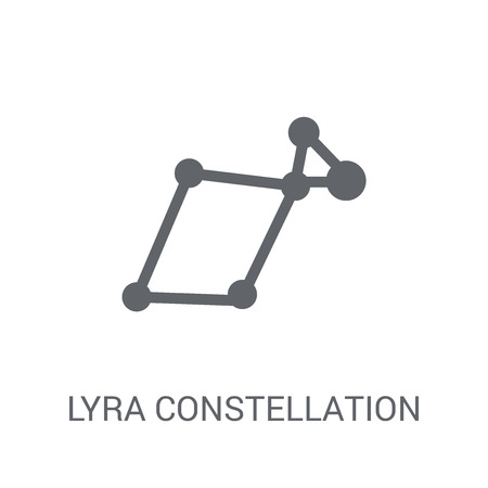 Lyra Constellation icon. Trendy Lyra Constellation logo concept on white background from Astronomy collection. Suitable for use on web apps, mobile apps and print media.のイラスト素材