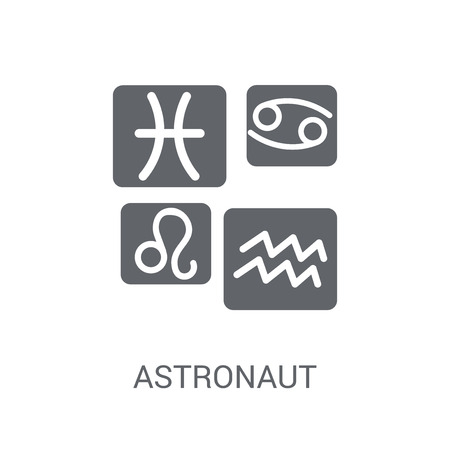 Astronaut icon. Trendy Astronaut logo concept on white background from Astronomy collection. Suitable for use on web apps, mobile apps and print media.のイラスト素材