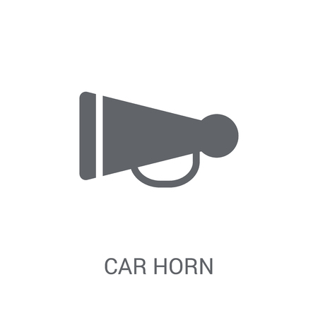 car horn icon. Trendy car horn logo concept on white background from car parts collection. Suitable for use on web apps, mobile apps and print media.のイラスト素材