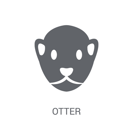Otter icon. Trendy Otter logo concept on white background from animals collection. Suitable for use on web apps, mobile apps and print media.のイラスト素材