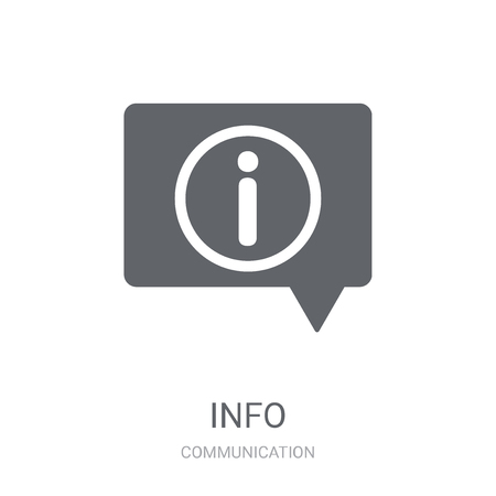 Info icon. Trendy Info logo concept on white background from Communication collection. Suitable for use on web apps, mobile apps and print media.のイラスト素材