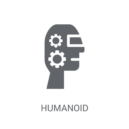 Humanoid icon. Trendy Humanoid logo concept on white background from Artificial Intelligence collection. Suitable for use on web apps, mobile apps and print media.のイラスト素材