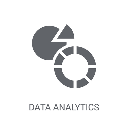 Data analytics circular icon. Trendy Data analytics circular logo concept on white background from Business and analytics collection. Suitable for use on web apps, mobile apps and print media.のイラスト素材