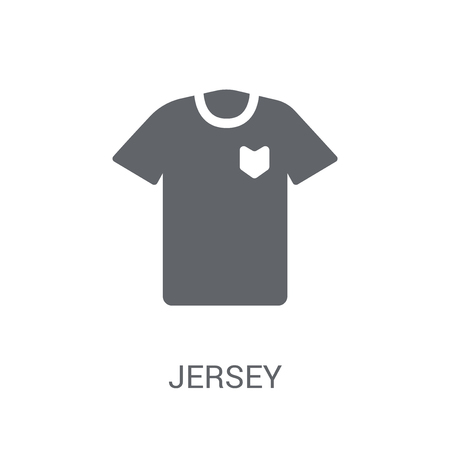 Jersey icon. Trendy Jersey logo concept on white background from Clothes collection. Suitable for use on web apps, mobile apps and print media.のイラスト素材