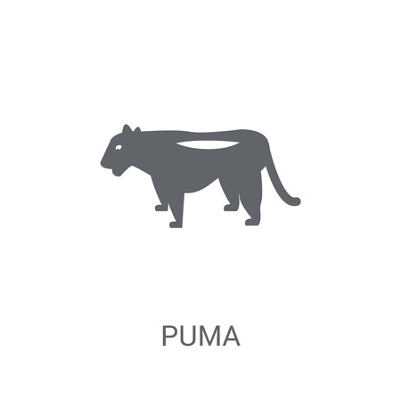 puma icon. Trendy puma logo concept on white background from animals collection. Suitable for use on web apps, mobile apps and print media.のイラスト素材