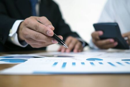 Businessmen meeting business design ideas and planning for good profits. Brainstorming conceptの写真素材