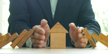 Protection against danger to the home. Home Accident Insurance conceptの写真素材