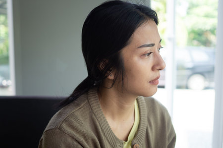 Women have symptoms of depression and want to die. Severe disappointment, sad and upset