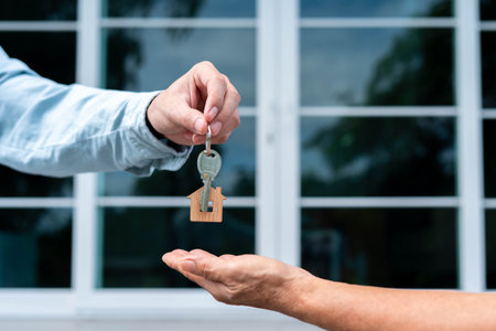 Home buyers are taking home keys from sellers. Sell your house, rent house and buy ideas.