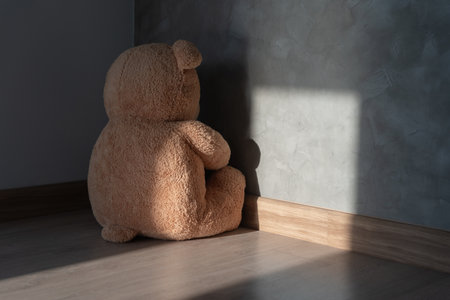 Depression and mental illness. disappoint, sad after receive bad news. Stressed boy confused with unhappy problem, cry and worry about unexpected work, down economy, bipolar,の写真素材