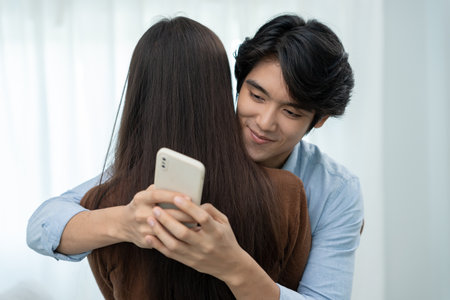 Double dating, Cheat on somebody, To have a fling, Bit on the side , Commit adultery ,Polygamy, husband was having an affair. family problem, infidelity, divorce and separate, social problem, suspicionの写真素材