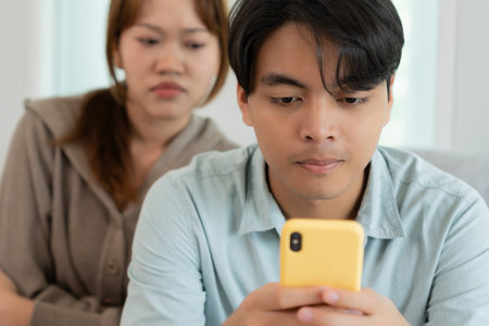 Double dating, Cheat on somebody, To have a fling, Bit on the side , Commit adultery ,Polygamy, husband was having an affair. family problem, infidelity, divorce and separateの写真素材