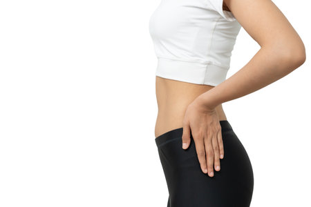 Women showing results of diet. Beautiful shape. female show shape body have a reduced waist size after under going a weight loss corse. balance, control, routines, exercise.の写真素材