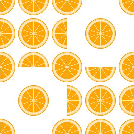 vector seamless texture with orange pattern on white backgroundのイラスト素材
