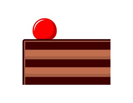 vector slice of cake isolated on white backgroundのイラスト素材