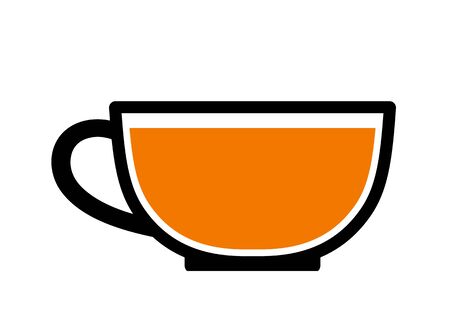 vector cup of tea isolated on white backgroundのイラスト素材