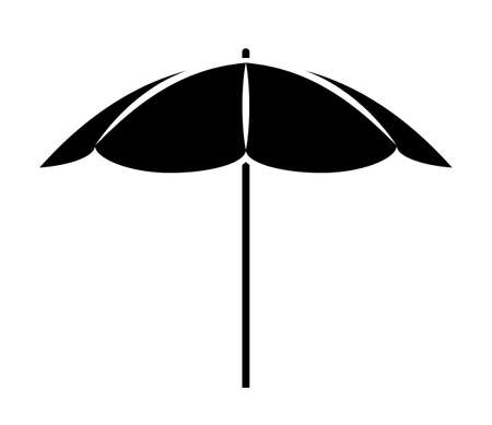 vector beach umbrella isolated on white backgroundのイラスト素材