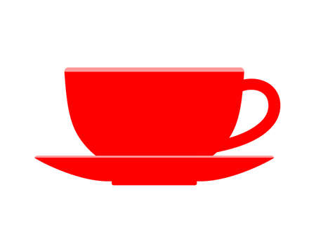 vector cup of coffee or tea isolated on white backgroundのイラスト素材