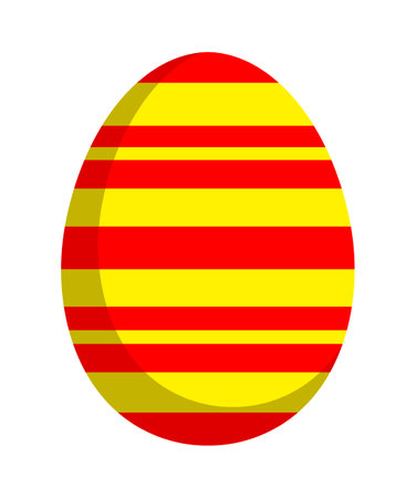 vector easter egg isolated on white backgroundのイラスト素材