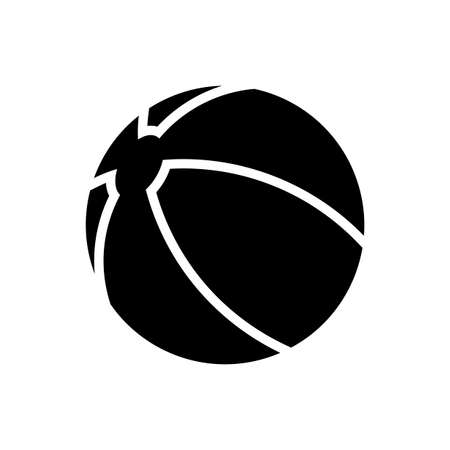 vector beach ball isolated on white backgroundのイラスト素材