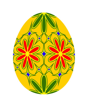 vector easter egg isolated on white backgroundのイラスト素材