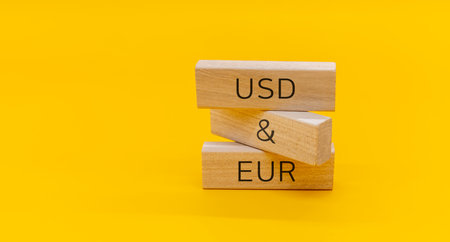 Currency euro dollar rate conceptの写真素材