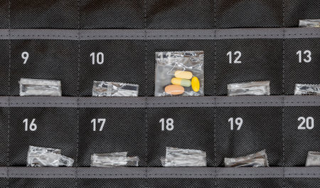 Medicine bag storage box by day of the week