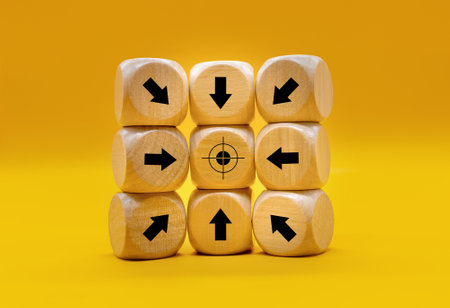 Business Achievement Goals and Objectives Concepts aimed at marketing and business success.の写真素材