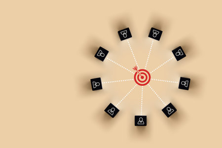 work together with one's team members toward one's goalの写真素材