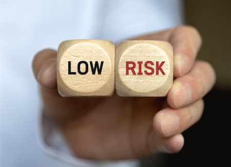 RISK - the inscription on wooden cubesの写真素材