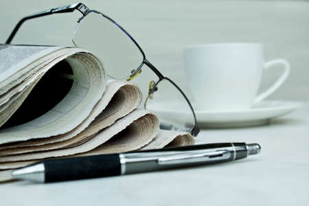 Cup of coffee on white background.の写真素材