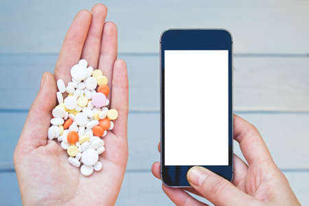 Colorful pills and medicines.の写真素材