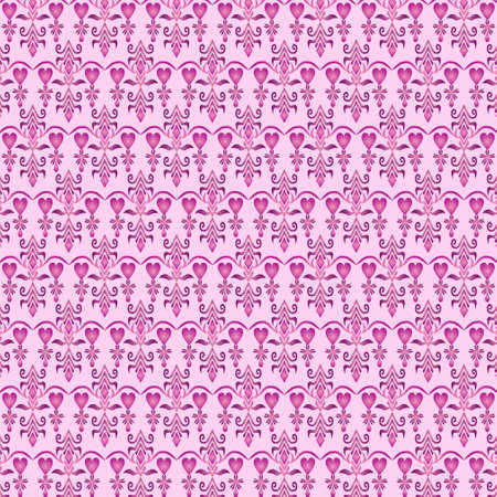 Beautiful Pink Love Pattern Background for Decorative Wallpaperのイラスト素材