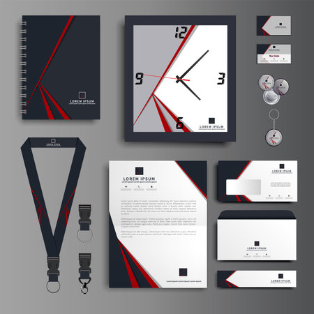 Green Lanyard Template set For All Companyのイラスト素材