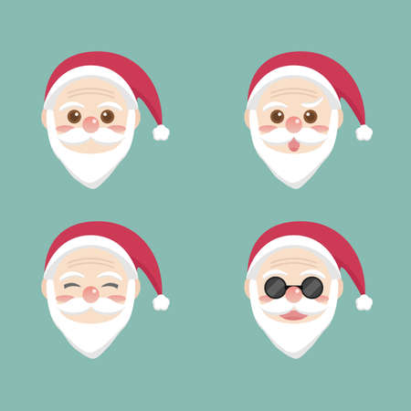 Santa Claus faceのイラスト素材