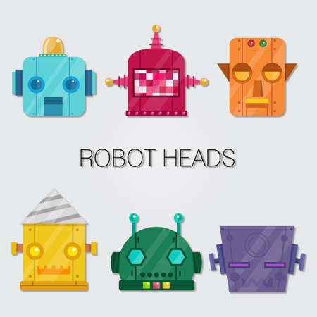 Robot Headsのイラスト素材