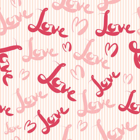 Pink love seamless patternのイラスト素材
