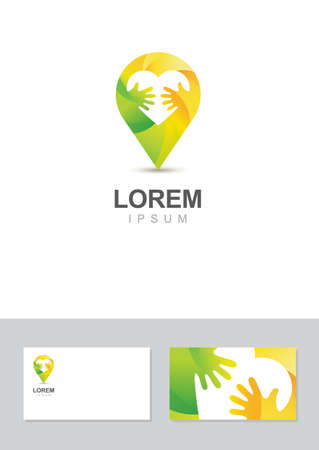 Logo design element with business card template.のイラスト素材
