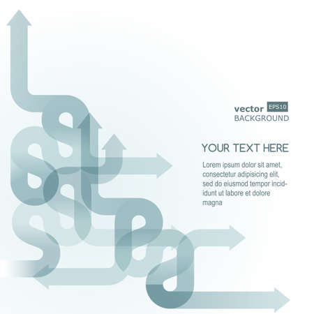 Abstract transparent looped arrows. のイラスト素材