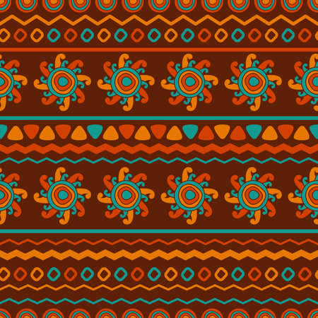 Abstract vector ethnic seamless pattern. Use for wallpaper, pattern fills, web page background.のイラスト素材