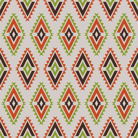 Vector seamless aztec pattern. Abstract multicolor tribal geometric ornament. Trendy design for...