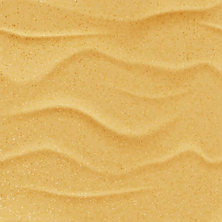 Vector yellow sand beach seamless texture. Abstract summer nature background. Desert dune realistic illustration.のイラスト素材