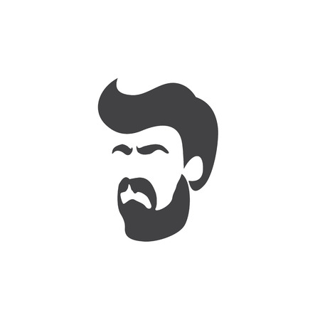 beard logo vectorのイラスト素材
