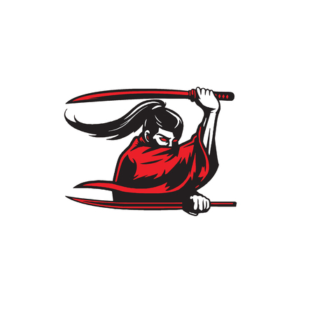 samurai logo vectorのイラスト素材
