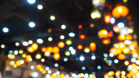 Colorful defocused lights back. Holiday Bokeh backgroundの写真素材