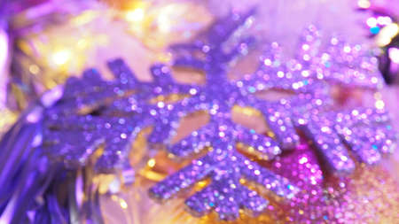Colorful defocused lights back. Christmas and holiday Bokeh backgroundの写真素材