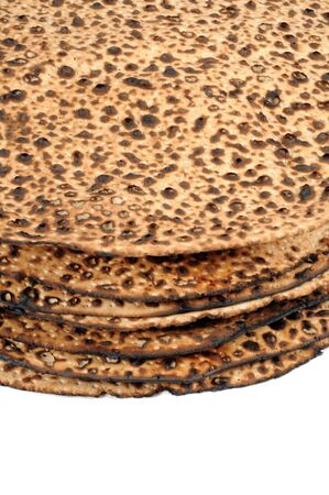 Stack of matzah.